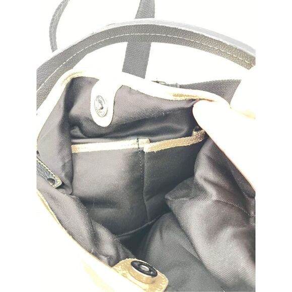 Sorpresa Women's Tote Crossbody Shoulder Bag Gold Metallic Size Large statement - Picture 7 of 11